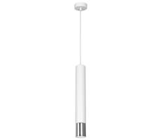Csillár zsinóron NEST 1xGU10/8W/230V fehér/fényes króm
