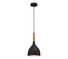 Csillár zsinóron NOAK 1xE27/15W/230V fekete/arany