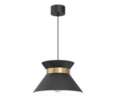 Csillár zsinóron NORGE 1xE27/15W/230V fekete/arany