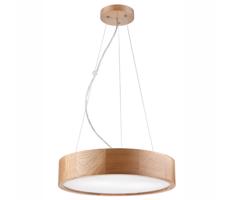 Csillár zsinóron OAK 2xE27/60W/230V tölgy ø 37 cm