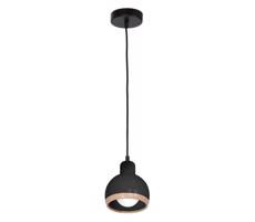 Csillár zsinóron OVAL 1xE27/60W/230V fekete