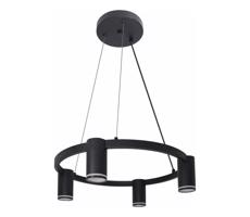 Csillár zsinóron PÁRIZS 4xGU10/12W/230V fekete