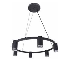 Csillár zsinóron PÁRIZS 6xGU10/12W/230V fekete