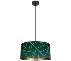 Csillár zsinóron RELLA 1xE27/60W/230V zöld/arany