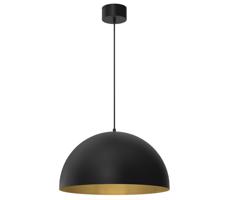 Csillár zsinóron SINGLE 1xE27/60W/230V átmérő 50 cm fekete/arany