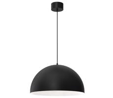 Csillár zsinóron SINGLE 1xE27/60W/230V átmérő 50 cm fekete/fehér