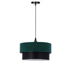Csillár zsinóron SOLANTO 1xE27/60W/230V zöld/fekete
