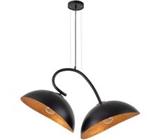 Csillár zsinóron SPACE 2xE27/60W/230V fekete/réz