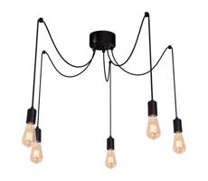 Csillár zsinóron SPINDEL 5xE27/60W/230V pók
