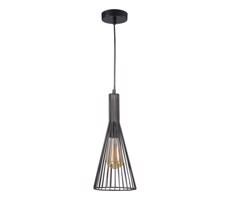 Csillár zsinóron TIANA 1xE27/20W/230V átm. 15,5 cm fekete