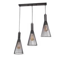 Csillár zsinóron TIANA 3xE27/20W/230V fekete