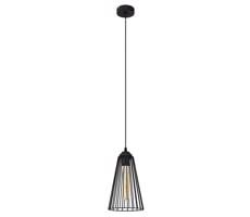 Csillár zsinóron TORRI 1xE27/15W/230V átm. 16 cm fekete