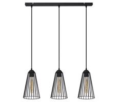 Csillár zsinóron TORRI 3xE27/15W/230V fekete