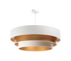 Csillár zsinóron TRINITI 1xE27/60W/230V fehér/arany