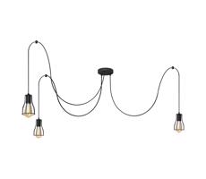 Csillár zsinóron TUBE 3xE27/15W/230V pók fekete