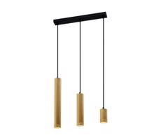 Csillár zsinóron TUBO 3xGU10/25W/230V fa