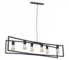 Csillár zsinóron TUNJA 6xE27/60W/230V fekete