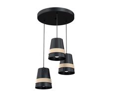 Csillár zsinóron VENEZIA 3xE27/60W/230V fekete