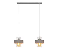 Csillár zsinóron VOLTA 2xE27/15W/230V szürke
