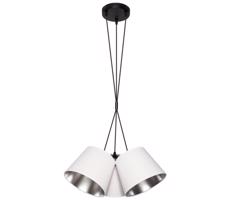Csillár zsinóron ZOMA 3xE27/60W/260V fehér/fényes króm