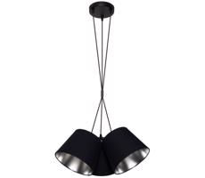 Csillár zsinóron ZOMA 3xE27/60W/260V fekete/fényes króm