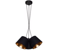 Csillár zsinóron ZOMA 3xE27/60W/260V fekete/réz