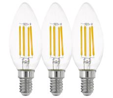 Eglo KÉSZLET 3x LED Izzó VINTAGE C35 E14/4W/230V 2700K