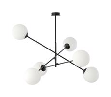 EMIBIG Csillár rúdon LINEAR 6xE14/10W/230V fekete/fehér