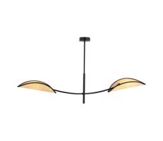 EMIBIG Csillár rúdon LOTUS 2xE14/10W/230V fekete/bézs