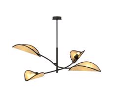 EMIBIG Csillár rúdon LOTUS 4xE14/10W/230V fekete/bézs