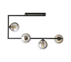 EMIBIG Csillár rúdon SOMA 4xE14/10W/230V fekete/szürke