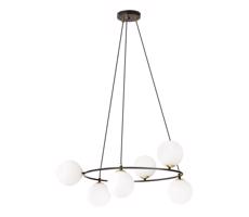 EMIBIG Csillár zsinóron AZURA 6xE14/10W/230V fekete/fehér