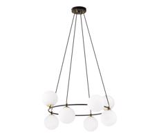 EMIBIG Csillár zsinóron AZURA 8xE14/10W/230V fekete/fehér