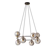 EMIBIG Csillár zsinóron AZURA 8xE14/10W/230V fekete/szürke