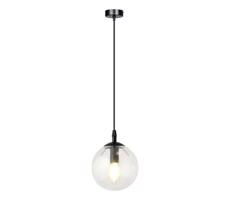 EMIBIG Csillár zsinóron COSMO 1xE14/10W/230V átm. 14 cm fekete/átlátszó