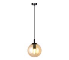 EMIBIG Csillár zsinóron COSMO 1xE14/10W/230V átm. 14 cm fekete/bézs