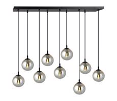 EMIBIG Csillár zsinóron COSMO 9xE14/10W/230V fekete/szürke