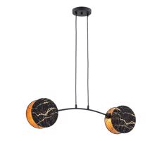 EMIBIG Csillár zsinóron MOTIF 2xE27/15W/230V fekete/arany