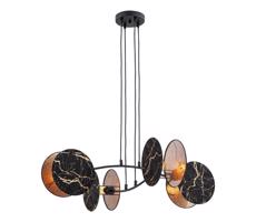 EMIBIG Csillár zsinóron MOTIF 4xE27/15W/230V fekete/arany