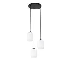 EMIBIG Csillár zsinóron VERDI 3xE27/15W/230V átm. 30 cm fekete/fehér