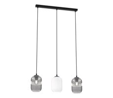 EMIBIG Csillár zsinóron VERDI 3xE27/15W/230V fekete/szürke/fehér