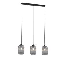 EMIBIG Csillár zsinóron VERDI 3xE27/15W/230V fekete/szürke