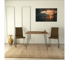 Étkezőasztal SANDALF 75x90 cm barna/fekete