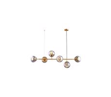 Eurolamp Csillár zsinóron 6xE27/10W/230V arany