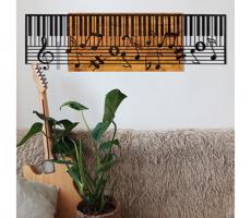 Fali dekoráció 100x30 cm zongora