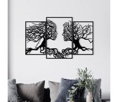Fali dekoráció 116x71 cm Az élet fája fém