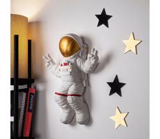 Fali dekoráció 47x35 cm astronaut arany