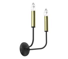 Fali lámpa AKASYA 2xE14/15W/230V fekete/arany