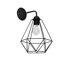 Fali lámpa BASKET 1xE27/60W/230V fekete