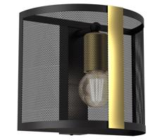 Fali lámpa KAGA 1xE27/60W/230V fekete/arany